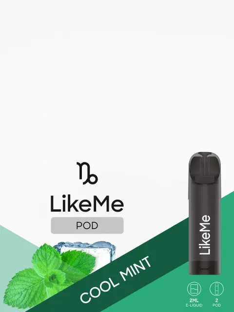 Like Me POD Cool Mint, 2% Nikotin, 2ml E-Liquid, 2'er  Nachfüllpack