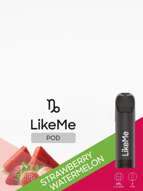 Like Me POD Strawberry-Watermelon, 2% Nikotin, 2ml E-Liquid, 2'er  Nachfüllpack