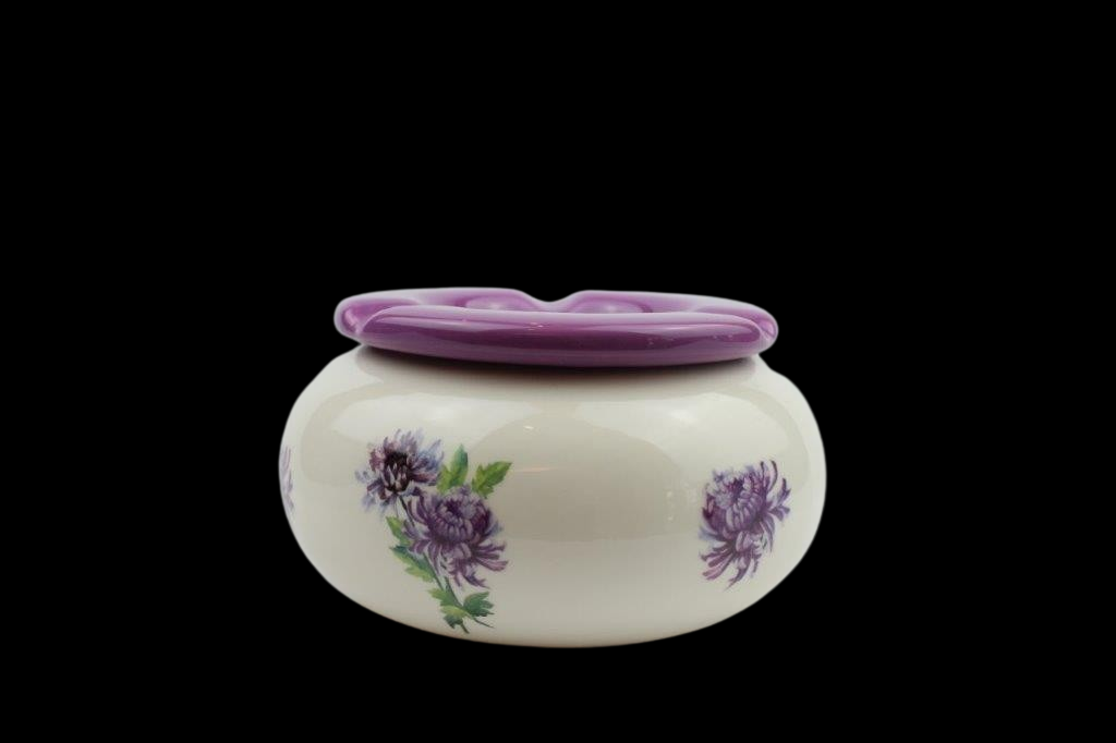 Windascher mit Blumendekor, violett