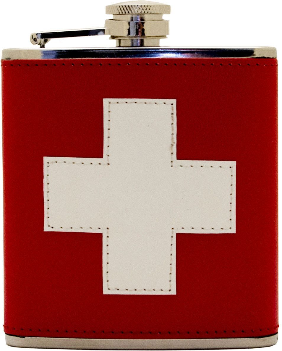 Flachmann mit Schweizer-Flagge, 1.7dl