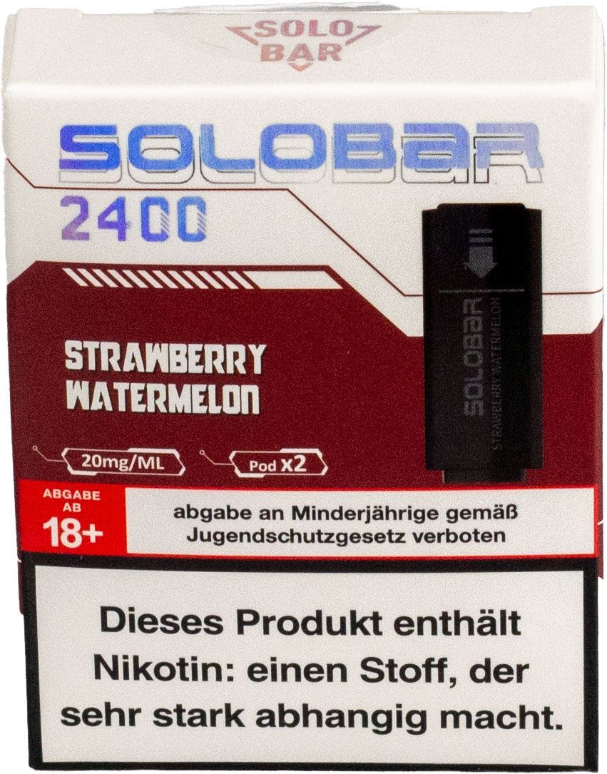 Solobar POD Strawberry Watermelon, 2'er Nachfüllpack
