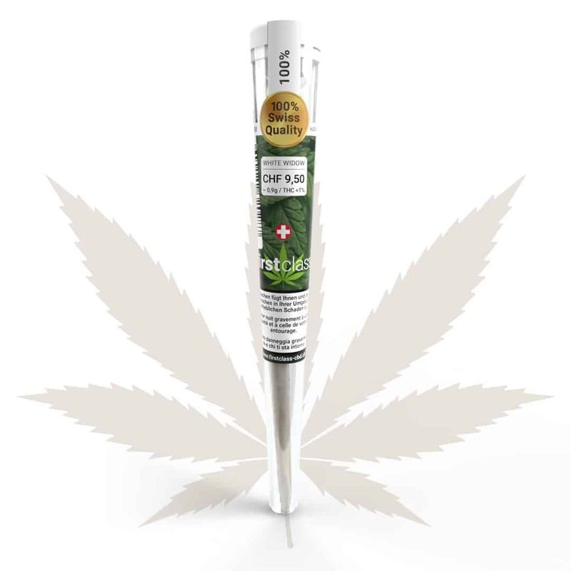 first class, CBD Joint Pure White Widow Indoor THC<1%