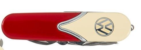 Metall-Taschenmesser weiss, VW Style, mit 10 Funktionen