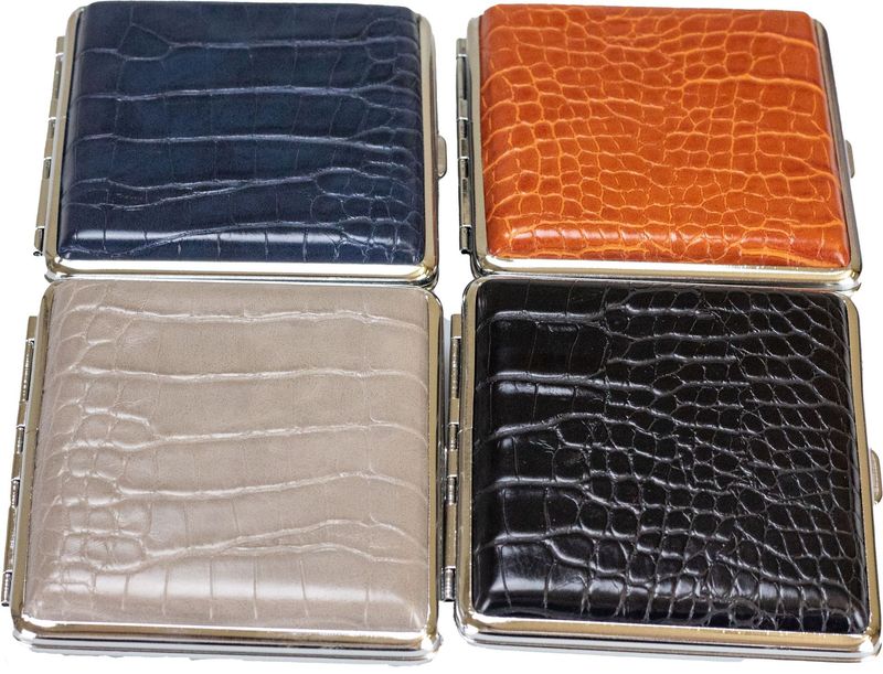 Zigarettenetui Croco für 20 Zigaretten, 1 Stück assortiert, W81446