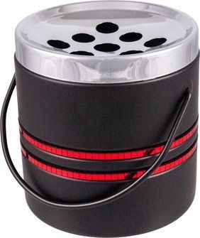 Ascher mit Tragegriff gelocht, schwarz/rot, H504657