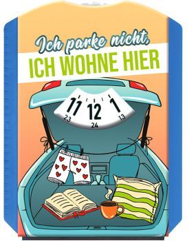 Blaue Parkscheibe "Ich wohne hier"
