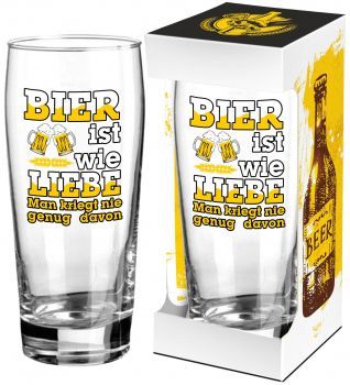 Bierglas "Bier ist wie Liebe", 500ml