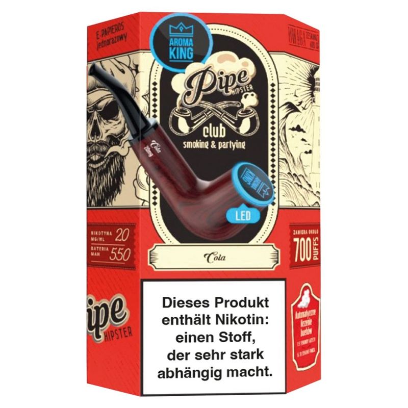Aroma King Pipe mit LED, Cola, 700 Puffs