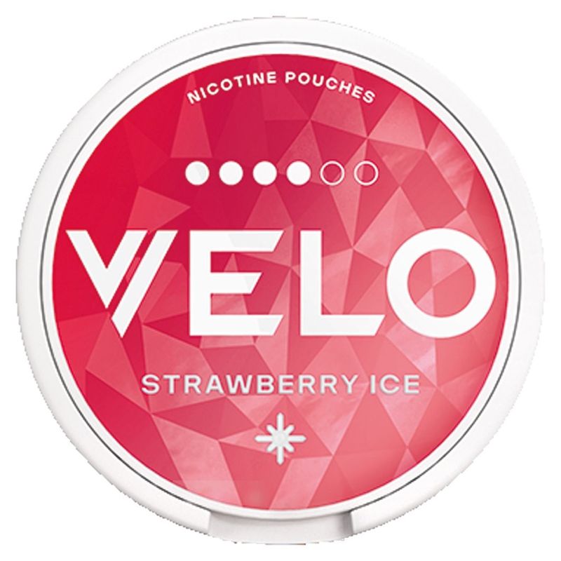 VELO Strawberry Ice, Nikotin 10.9mg/g, 24 Slim Beutelchen