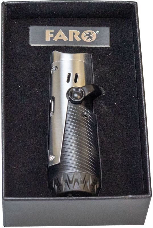 Faro Zigarrenfeuerzeug 3-Jet Torch schwarz, W-81472