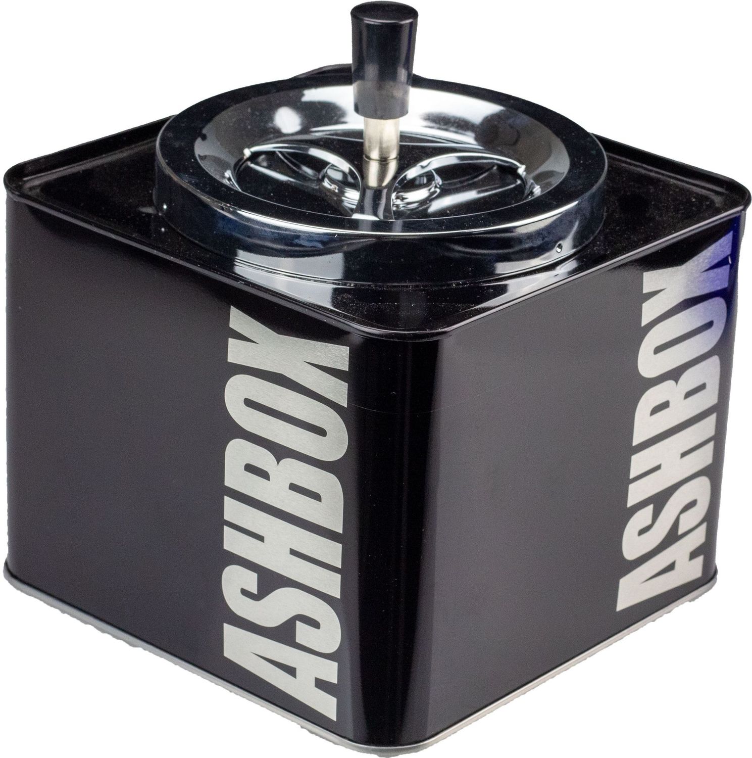 Drehaschenbecher "ASHBOX" schwarz, W-80673