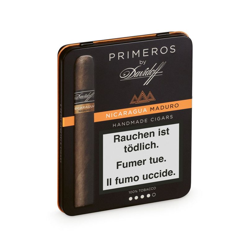 Davidoff Primeros Nicaragua Maduro, Petit Panetela, 6er Blechdose (OeD-20015607)