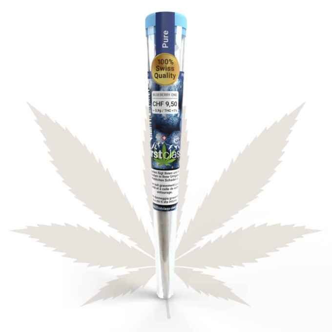 first class, CBD Joint Blueberry one Indoor THC<1%