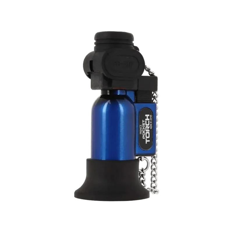 Zigarrenfeuerzeug Prince Pocket Torch Metallicblau