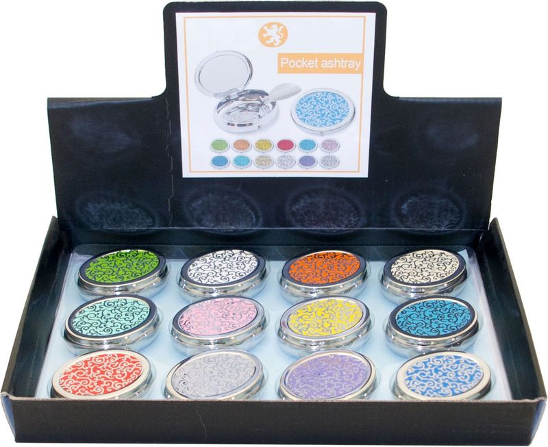 Taschenascher crystal look assortiert, 1 Stück