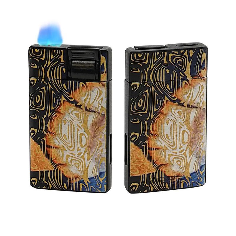 Vector Jet-Feuerzeug mit Flachflamme Gold (W-85205)