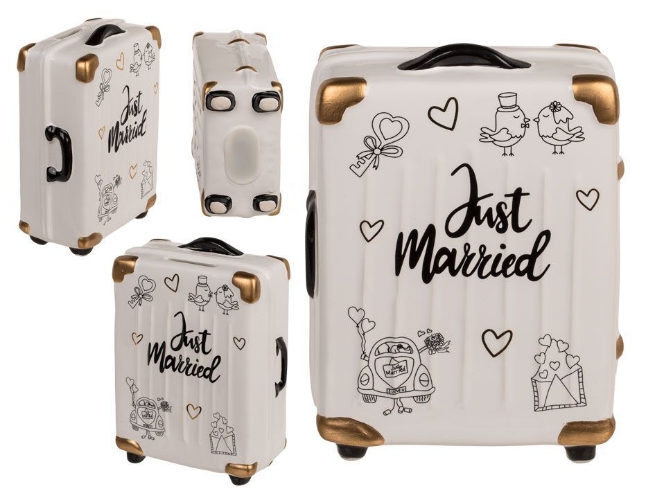 Trolly-Koffer "Just Married", Keramik