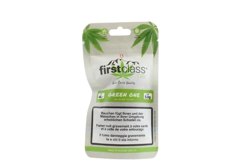 first class  Green one 5g    THC <1% / CBD <21%