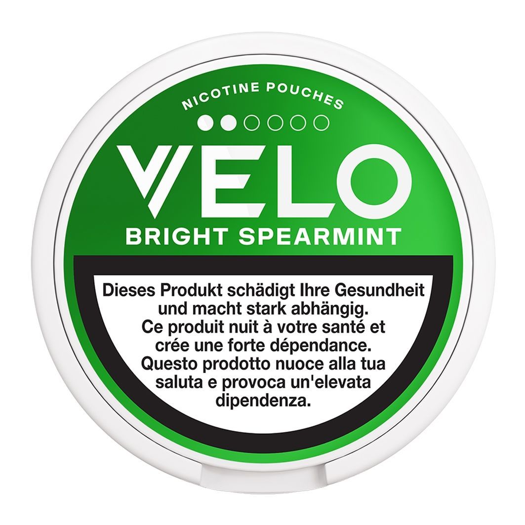 VELO Bright Spearmint, Nikotin 6mg/g, 23 Beutelchen VELO Bright Spearmint, Nikotin 6mg/g, 23 Beutelchen