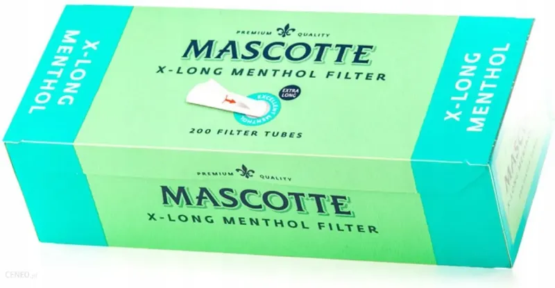 Hülsen Mascotte X-Long Menthol Filter, 200 Stk.