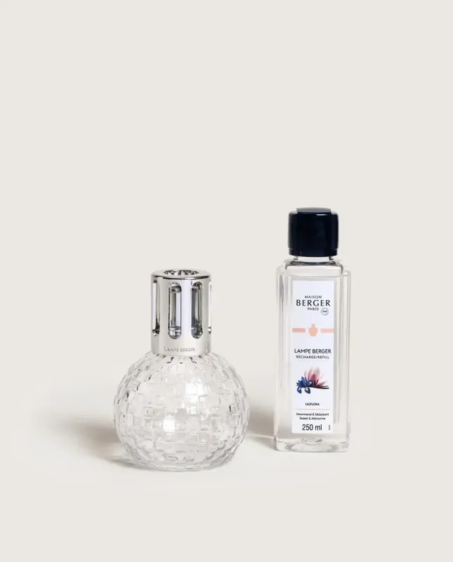 Set Lampe Berger Disco Transparent, mit Duft Liliflora, 250 ml
