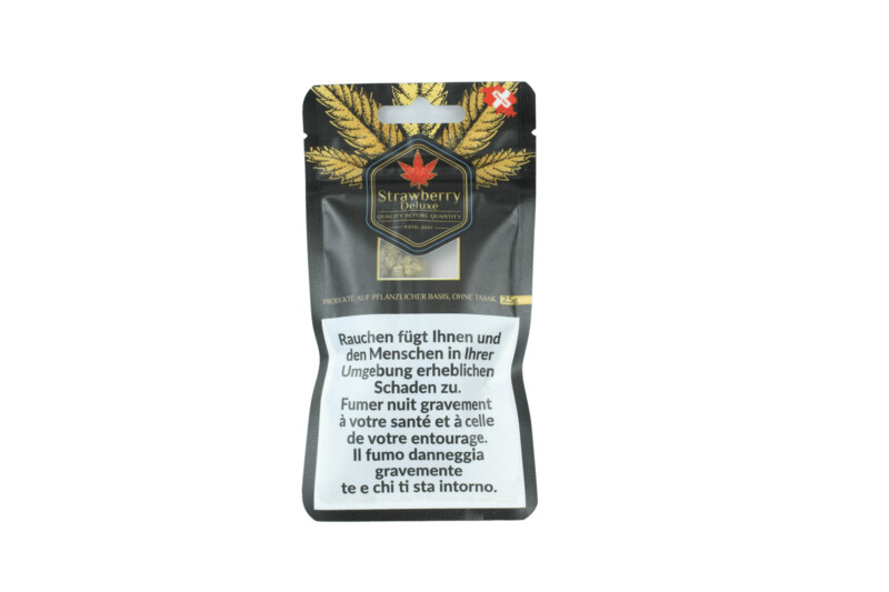 CBDeluxe  Strawberry  2.5g   THC <1%    CBD 9%