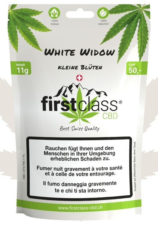 first class White Widow kleine Blüten 11g. CBD 21% first class White Widow kleine Blüten 11g. CBD 21%