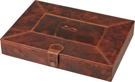 PASSATORE Humidor Leder braun antik für ca. 8-10 Zigarren