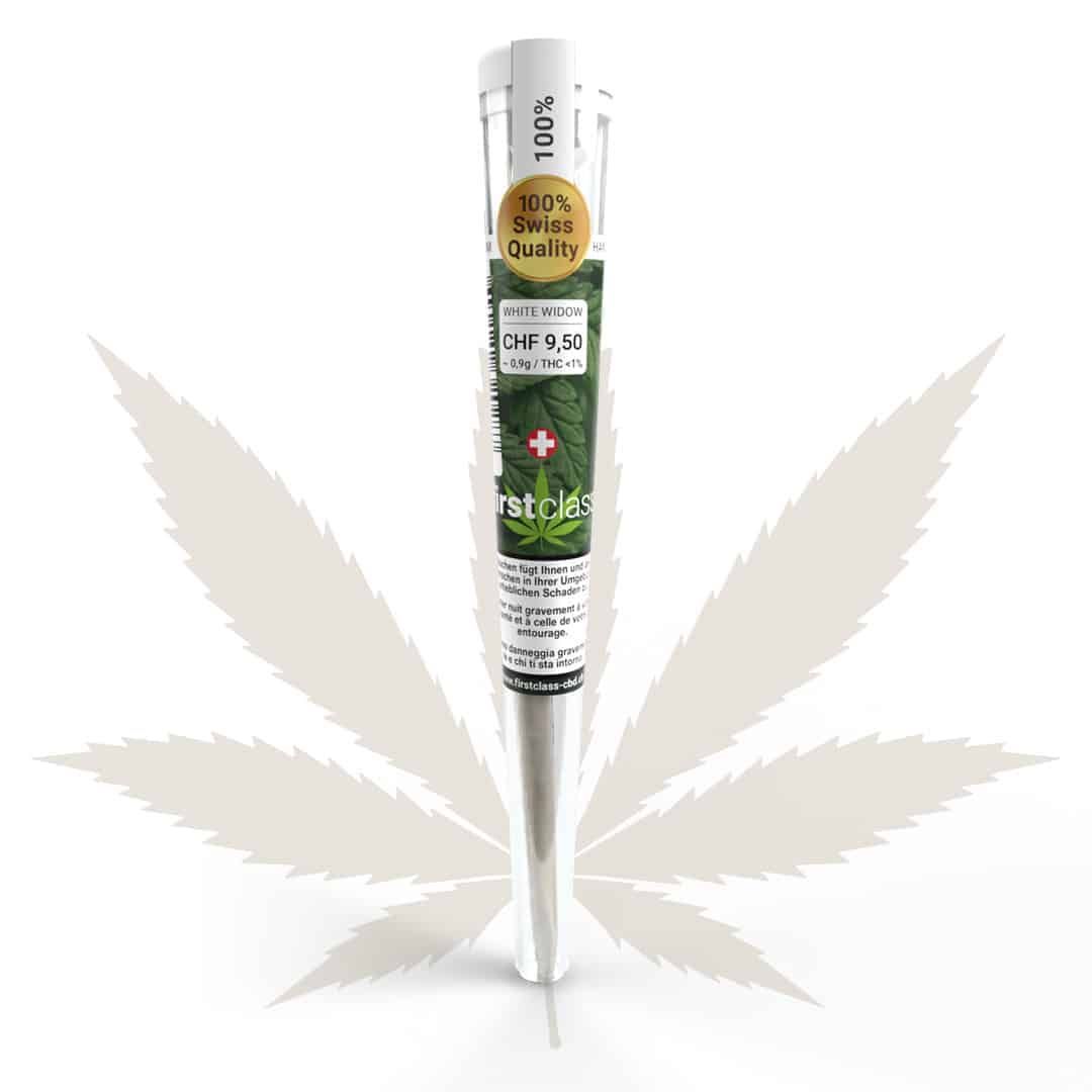first class, CBD Joint Pure White Widow Indoor THC<1%