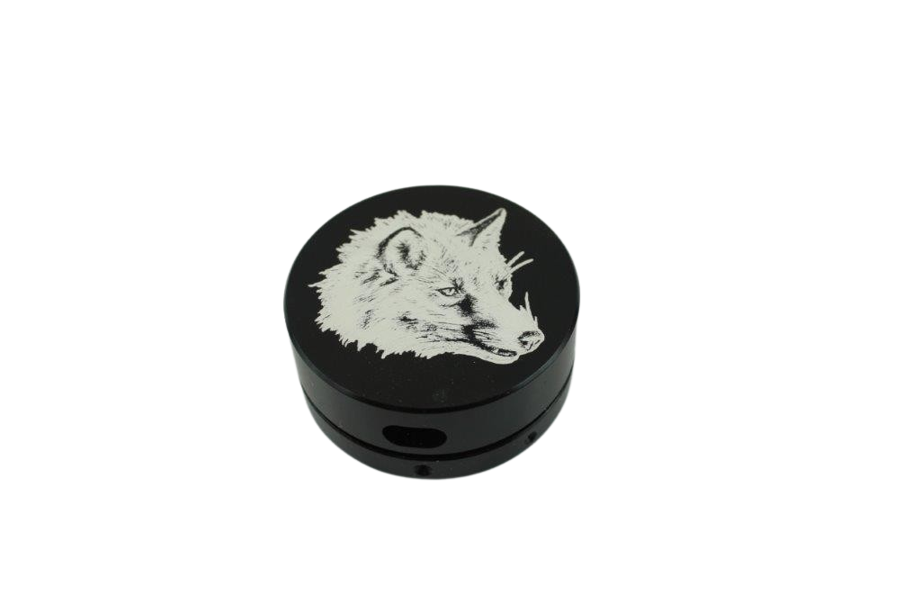 Schnupfdösli Klassisch Metall schwarz Wolf Schnupfdösli Klassisch Metall schwarz Wolf