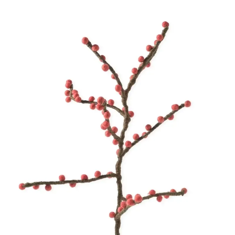 Blütenzweig mit rosa Beeren