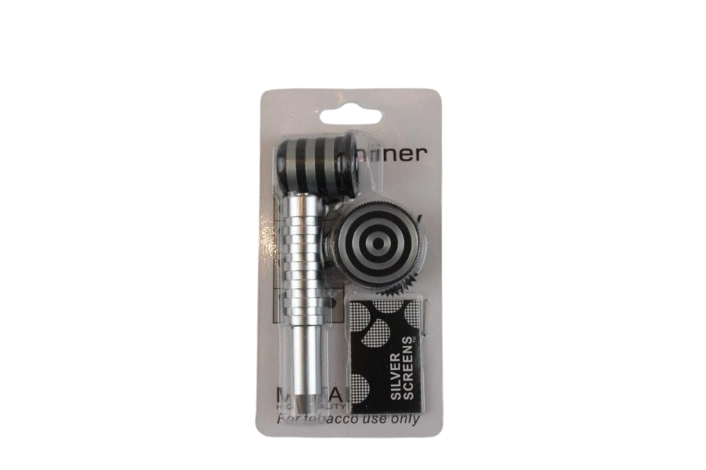 Pipe Metall mit Silver Screens und Grinder