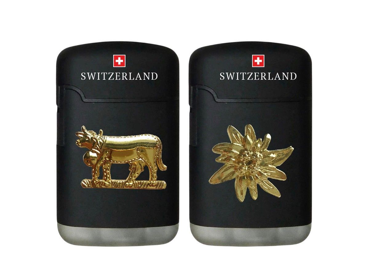 Easy Torch 8 Rubber Black Switzerland Gold Pin - nachfüllbar - 1 Jet Easy Torch 8 Rubber Black Switzerland Gold Pin - nachfüllbar - 1 Jet