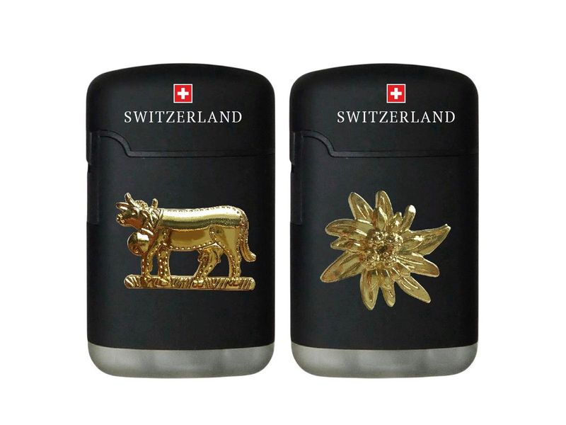 Easy Torch 8 Rubber Black Switzerland Gold Pin - nachfüllbar - 1 Jet