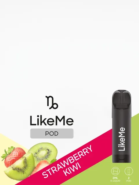 Like Me POD Strawberry-Kiwi, 2% Nikotin, 2ml E-Liquid, 2'er Nachfüllpack Like Me POD Strawberry-Kiwi, 2% Nikotin, 2ml E-Liquid, 2'er Nachfüllpack