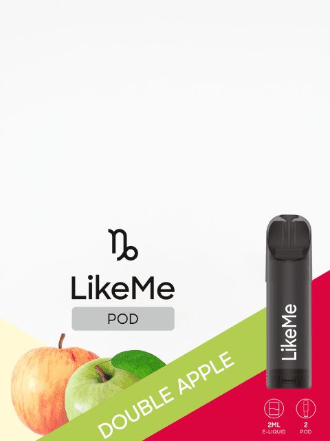 Like Me POD Double Apple, 2% Nikotin, 2ml E-Liquid, 2'er Nachfüllpack Like Me POD Double Apple, 2% Nikotin, 2ml E-Liquid, 2'er Nachfüllpack