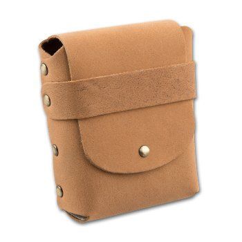 Zigarettenetui Leder 25er Big Pack hellbraun mit Gürtelschlaufe