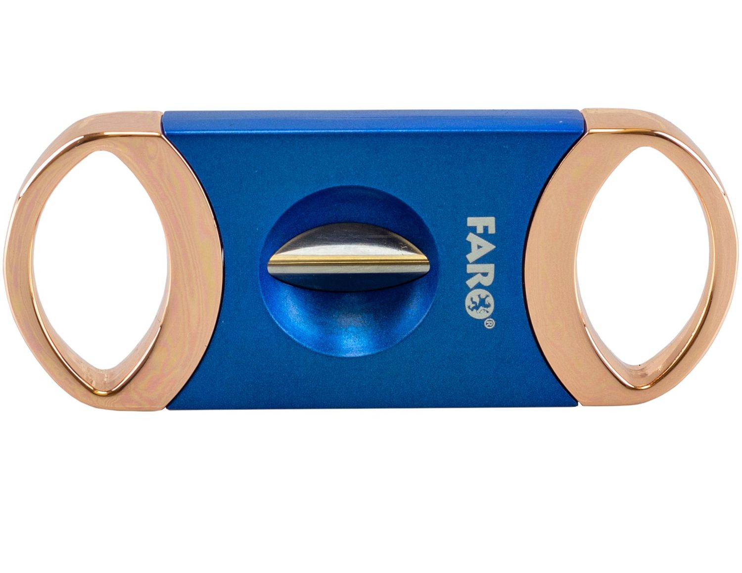 Zigarrenschneider V-Cut Faro blau-gold, W80470