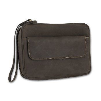 Pfeifentasche 4er Leder Büffel, Hunter, hellbraun Vortasche