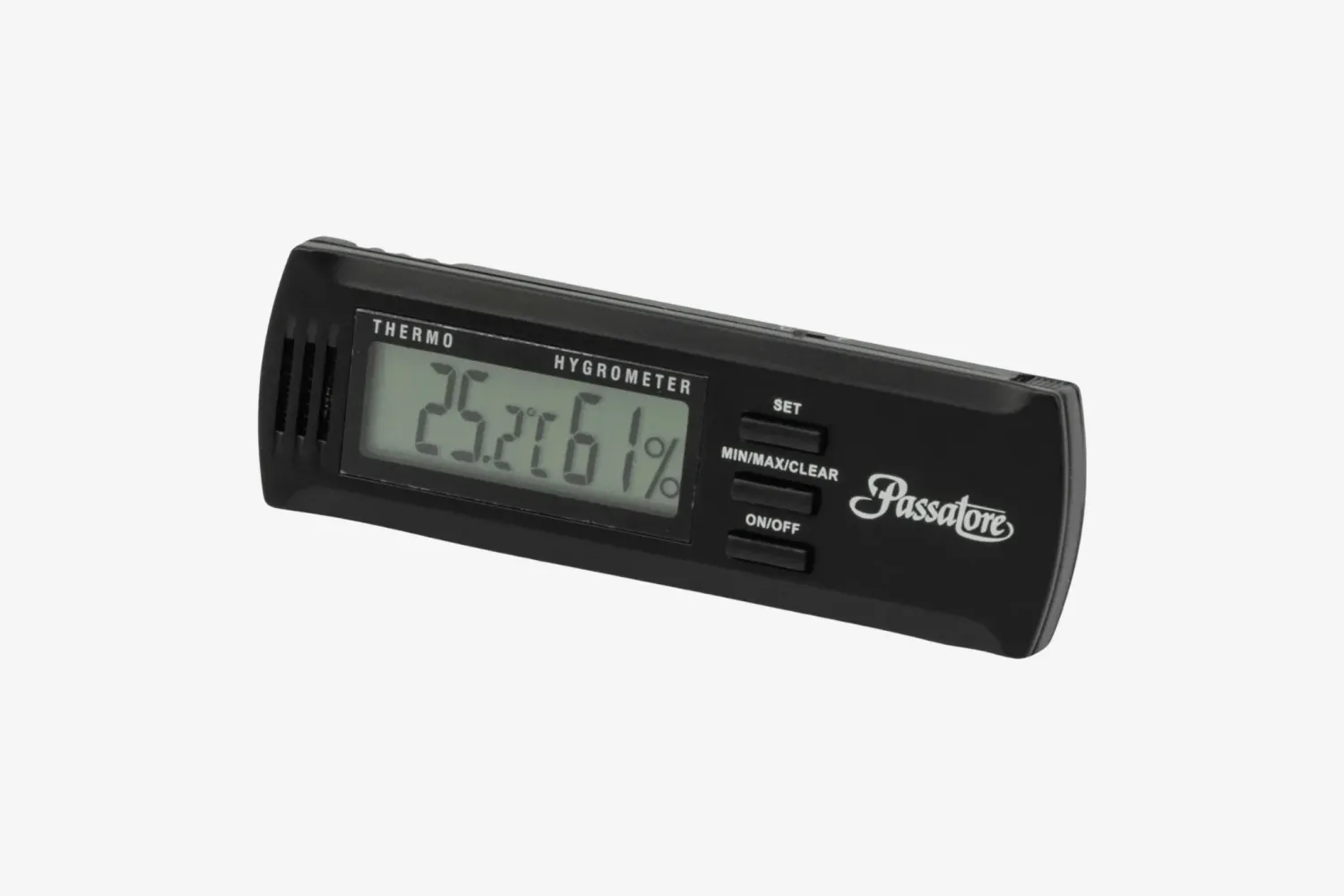 Hygrometer Digital, Passatore, mit Magnet, Schwarz Hygrometer Digital, Passatore, mit Magnet, Schwarz