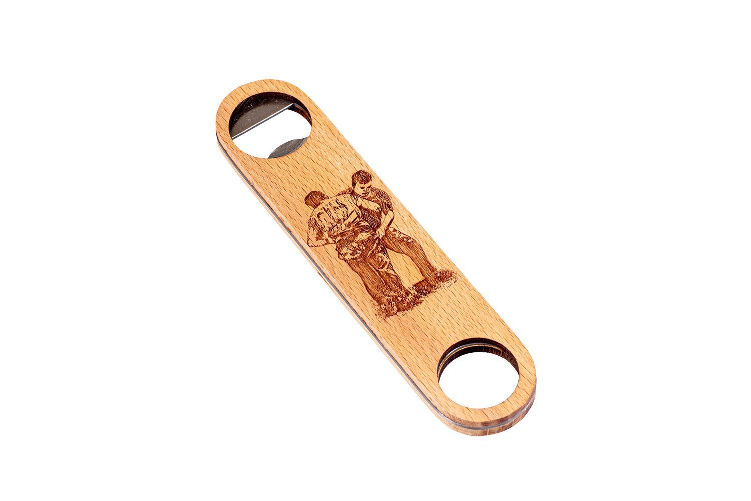 Flaschenöffner “Woody”, verschiedene Sujets, 17.8 x 4 cm