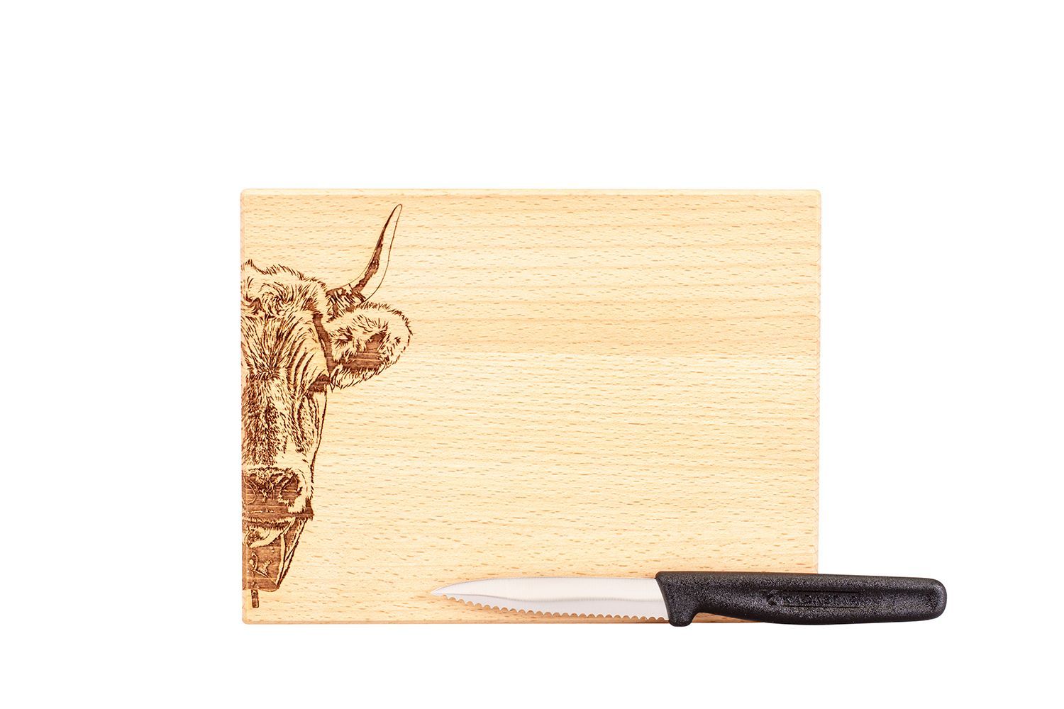 Messerbrett "Hornkuh", 20 x 15 x 2 cm