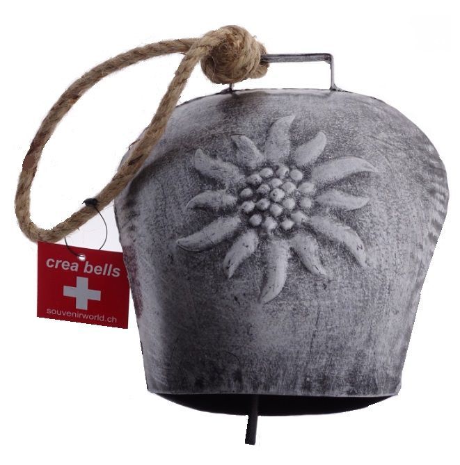 Glocke Metall Motiv Glocke Metall Motiv "Edelweiss" ca. H 18cm