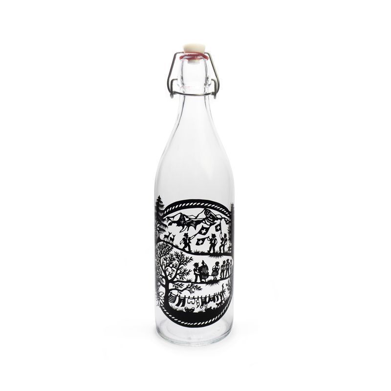 Glasflasche 1L Swiss Tradition Glasflasche 1L Swiss Tradition