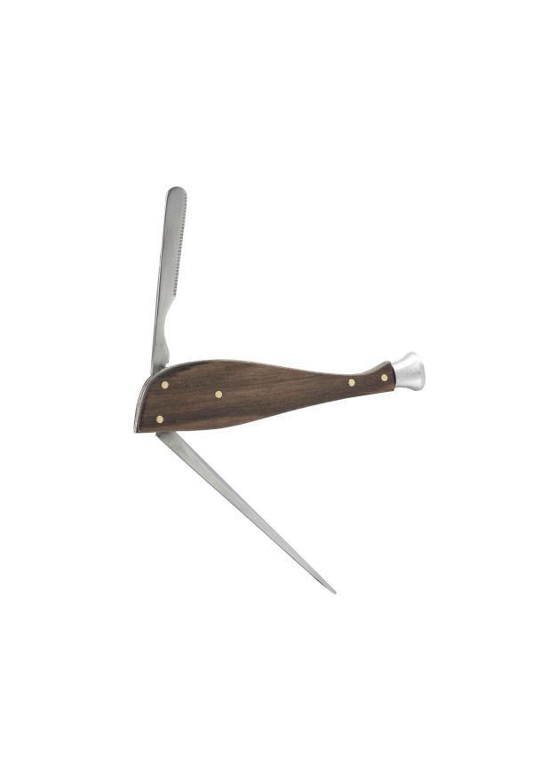 Pfeifen Besteck 3-teilig, Edelstahl Holz, W02204