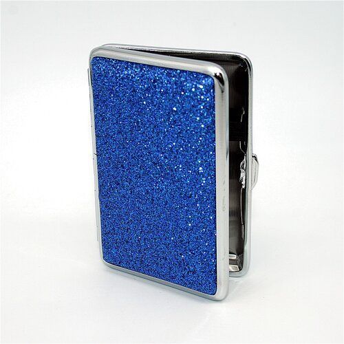Zigarettenetui It´s cool Glitter, für 14 Zigaretten, blau