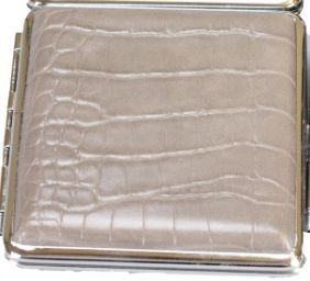 Cig.-Case metall croco - Grau