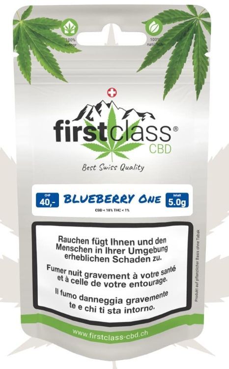 first class Blueberry One 5gr. CBD<18%