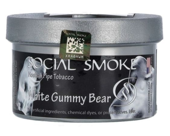Social Smoke, White Gummy Bear, 100gr. Social Smoke, White Gummy Bear, 100gr.