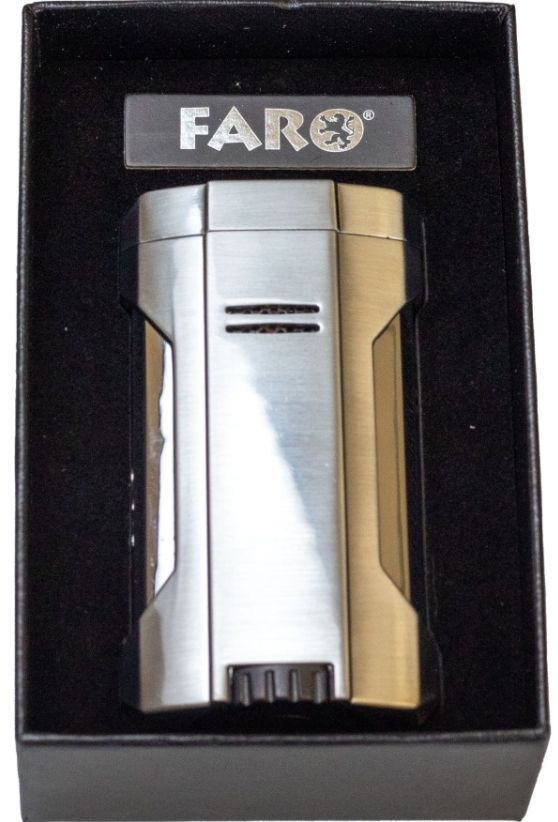Faro Zigarrenfeuerzeug 4-Jet Torch chrome Faro Zigarrenfeuerzeug 4-Jet Torch chrome